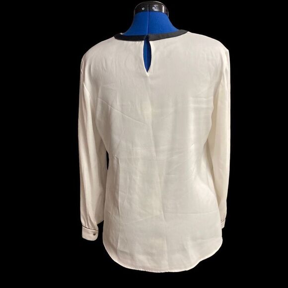ANN TAYLOR Women’s White Long Sleeve Top Size Large - Picture 4 of 12